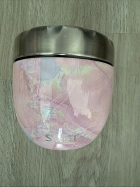 S'well Pink Marble Cup with Metallic Silver Lid
